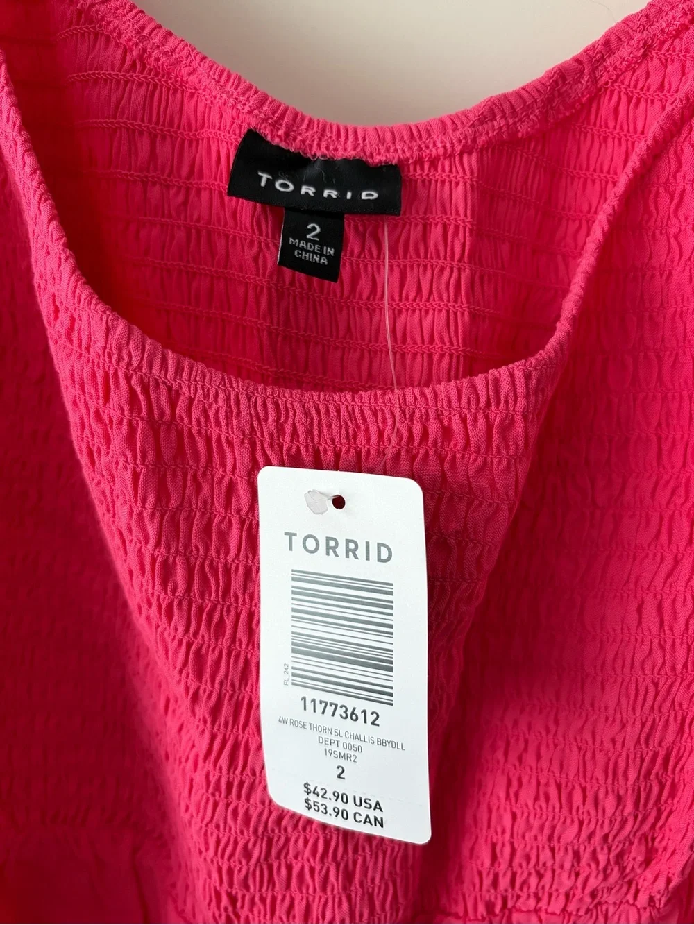 Torrid Rose Thorn Babydoll Tank Top - Picture 2 of 3